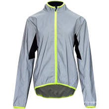 elastic hem and cuffs women's lightweight reflective cycling jackets